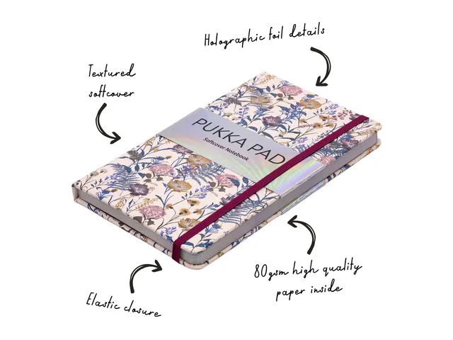 Carnet de notes Pukka Pad Bloom SC 13x21cm ligné beige