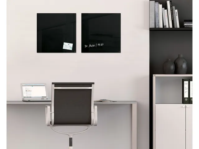 glasmagneetbord Sigel Artverum 48x48x1.5cm zwart