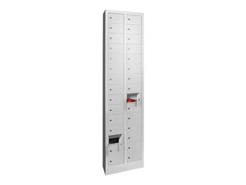 lockerkast,HxBxD 1950x460x200mm,2x15vakken,cil.-slot,sokkel