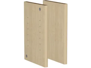 vakzijwanden,v. balie,B 320mm,hout,esdoorn - 3