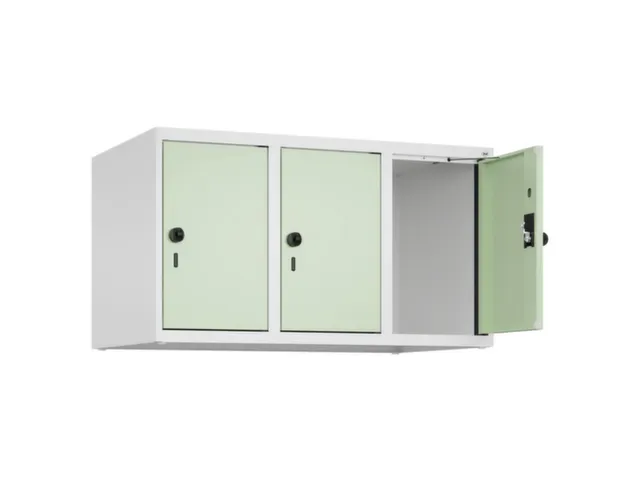 opzetkast,v. locker,3vak.,vak B 300mm,HxBxD 500x900x500mm,draaigrendel