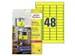 Avery Zweckform Ultra sterk etiket L6103-20 45.7x21.2mm Geel 960 stuks