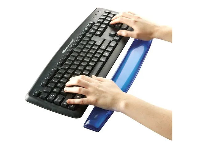 Polssteun toetsenbord Fellowes Crystals gel transparant blauw