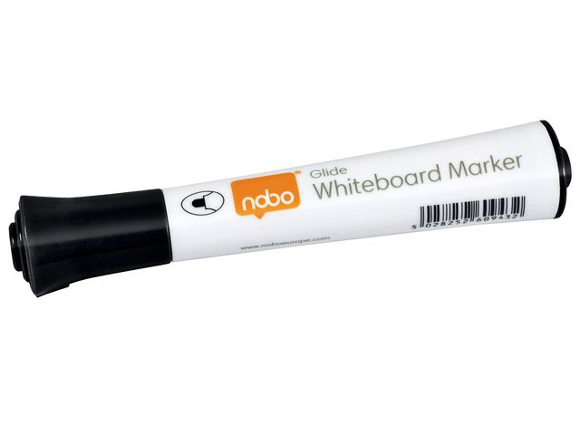 Viltstift Nobo whiteboard Glide rond zwart 2mm | NoboWhiteboard.nl
