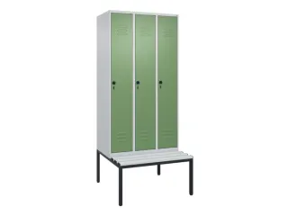 locker voor scheiding van kleding,HxBxD 2120x900x815mm,3vak - 1