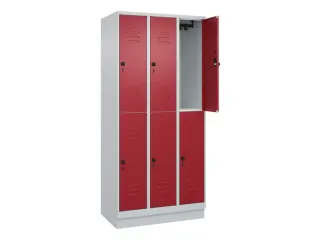 dubbeldekse locker,HxBxD 1950x900x500mm,3x2vak.,vak B 300mm - 2