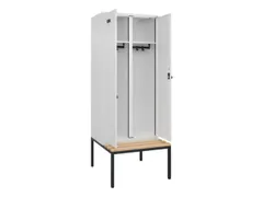 locker met bank,voor scheiding van kleding,HxBxD 2120x800x815mm,2vak