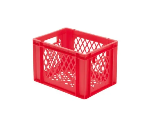 Euronorm-stapelbak 24l 270x400x300mm Wanden/bodem Opengewerkt Rood