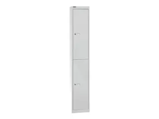 Garderobekast 1802x305x305mm 1x2 Vakken Plaatstaal Lichtgrijs - 1
