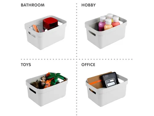 Sigma Home opbergbox 2,5L wit - 17,7x12,8x9,3cm