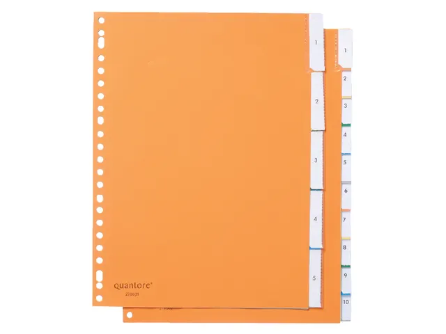 Intercalaires Quantore 23perf 10 Onglets à Fenêtre Ass Pp