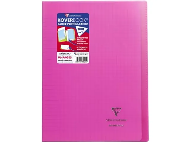 Schrift Koverbook A4 48 vel Seyès, kaft in PP assorti transparant