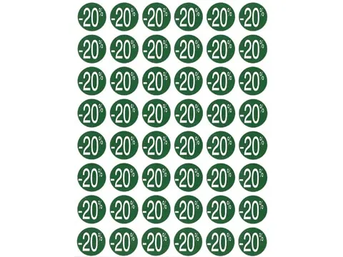 Agipa Kortinglabel -20% groen 192 stuks verwijderbaar