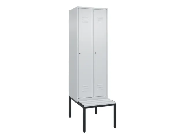 locker met bank,HxBxD 2120x600x815mm,2vak,vak B 300mm,cil.-slot