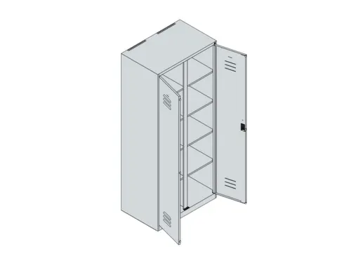 wasgoedverdeelkast,HxBxD 1850x800x500mm,vak B 400mm,draaigrendel