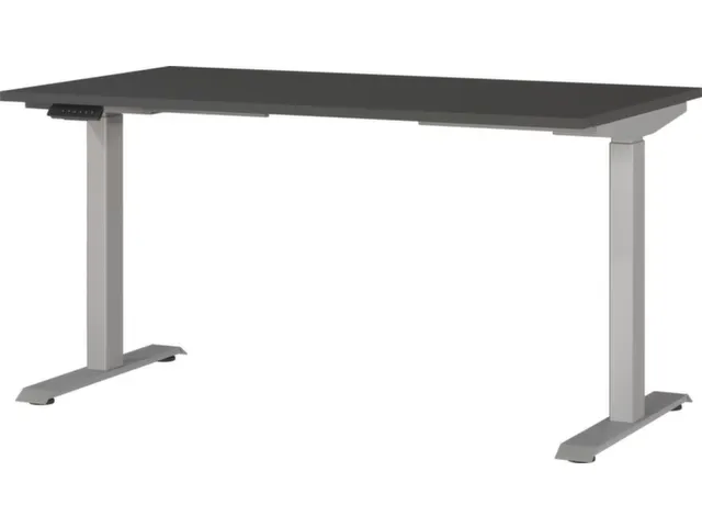 Elektrisch ihv bureau,HxBxD 720-1200x1400x800mm,blad grafiet