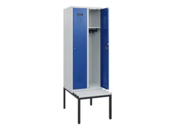 locker met bank,HxBxD 1950x600x815mm,2vak,vak B 300mm,cilinderslot