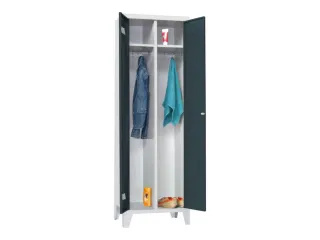 garderobekast,HxBxD 1850x600x500mm,2vak,RAL7035,front RAL7016 - 2