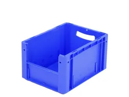 Euronorm Stapelkrat M. Grijpopening Pp Hxlxb 220X400X300Mm Blauw