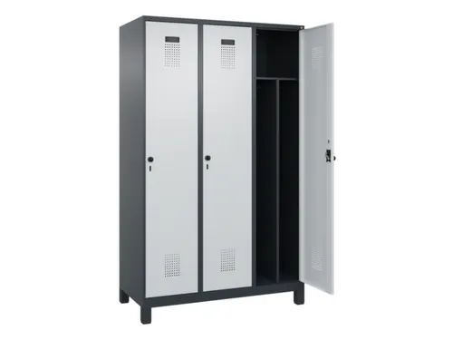 locker voor scheiding van kleding,HxBxD 1950x1200x500mm,3vak