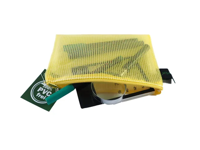 etui A6 PVC-vrij geel transparant met ritssluiting