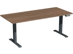 Elektrisch ihv bureau,HxBxD 630-1280x1800x800mm,blad notenboom