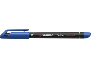 Viltstift STABILO OHpen 843/41 permanent rond medium blauw - 5