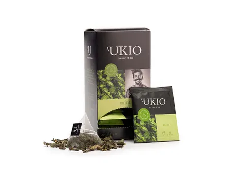 Ukio thee Mint Herbal infusion 20 piramidezakjes individueel verpakt