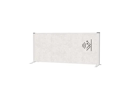 Akoestisch Bureauscherm MAULconnecto 120x50cm vrijstaand Zilver/Lgrijs