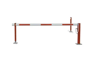 afzetting,totale B 2,5m,boom aluminium rood/wit - 1