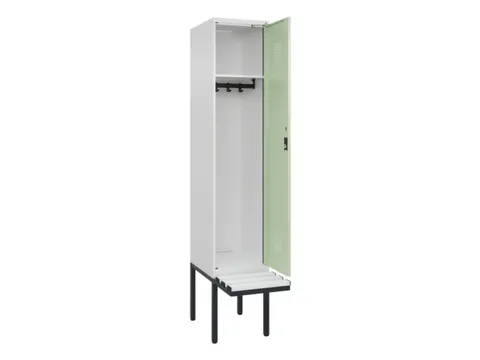 locker met bank,HxBxD 2120x400x815mm,1vak,vak B 400mm,cilinderslot
