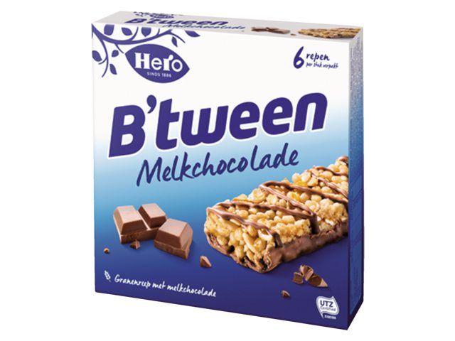 Hero B'tween Granenreep Melkchocolade 12x25gr | DiscountOffice.nl