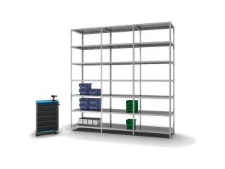 magazijnstelling,grondveld,HxBxD 3000x1000x600mm,vaklast 125kg - 3