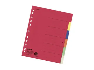 Tabblad recycled karton A4+ 6tabs ers + 6x verdeler - 1
