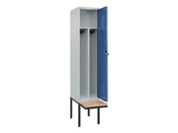 locker met bank,voor scheiding van kleding,HxBxD 2120x400x815mm,1vak