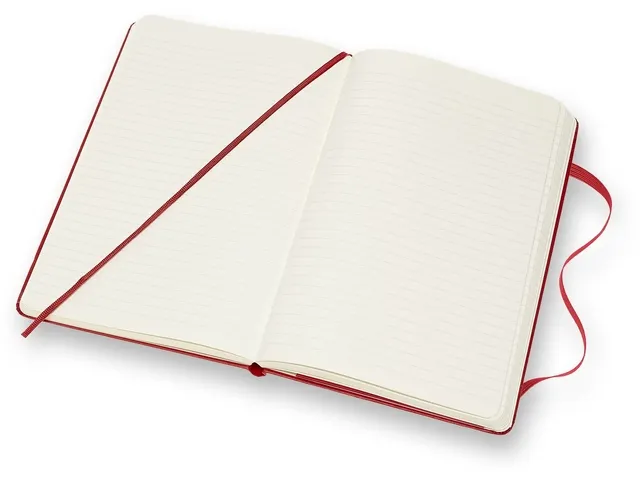 Notitieboek Moleskine large 130x210mm lijn hard cover scarlet red