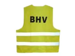 Veiligheidsvest Leina met opdruk "BHV " geel