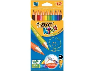 Kleurpotloden BicKids Evolution assorti etui à 12 stuks - 2