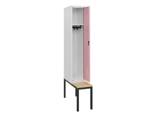 locker met bank,HxBxD 1950x300x815mm,1vak,vak B 300mm,cilinderslot