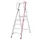 platformladder,bordes HxBxD 1180x440x400mm,5treden,aluminium