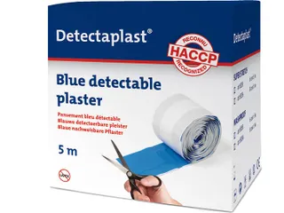 Detectaplast 8255 Textielpleister Elastisch Blauw 6cm x 5 meter - 1