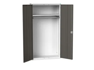 Lockerkast 2000x1050x550mm 1 vak, dubbele vleugeldeur, RAL7016 - 1