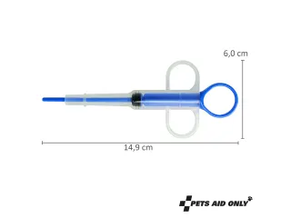 Tablettenhulp Pets Aid Only, voedingshulp, injectiespuit, 15 cm, 2 opz - 2