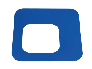 Oplegdeksel,V. Afvalbak 1X100L,Vierkant,1Opening,Staal,Blauw - 1