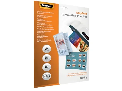 Lamineerhoes Easyfold A4 160 Micron (2x 80 micron) glanzend 25 stuks