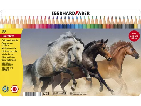 Kleurpotloden Eberhard Faber Classic metaaletui a 36 stuks