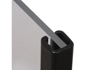 Infostandaard zwart metaal met acryl bord A3 - 6