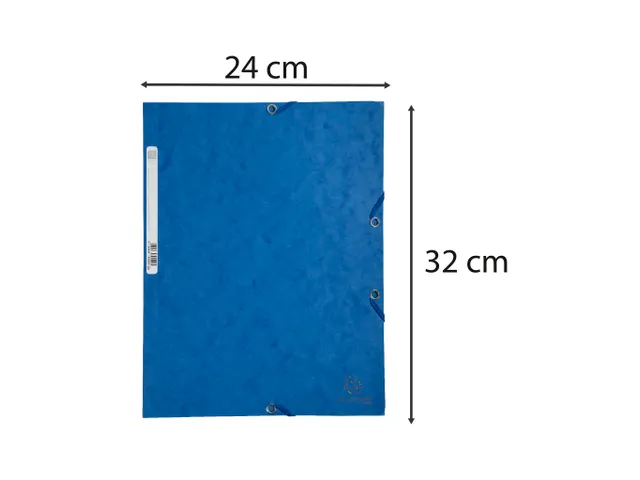 Elastomap glanskarton 400 3 klep blauw