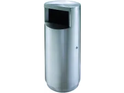 Ronde Afvalbak 49 Liter Met Zijopening Mat Rvs