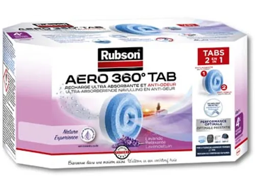 Rubson Aero 360 Vochtopnemer navulling Lavendel 4 stuks